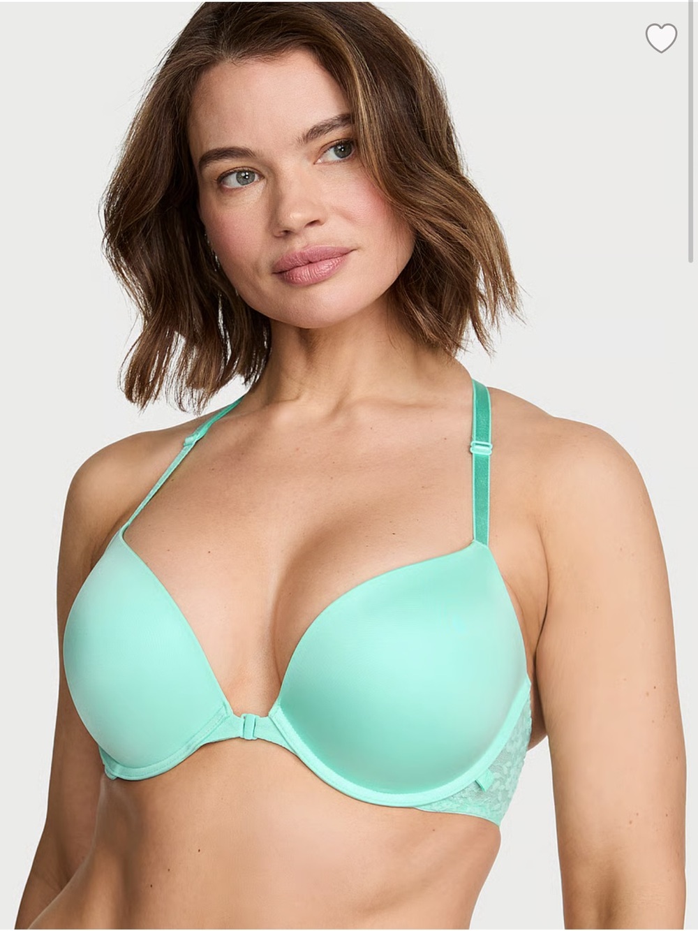 NWT Victoria's Secret Front Close
Sexy Tee Smooth Lacie Push-Up Bra Green 36B